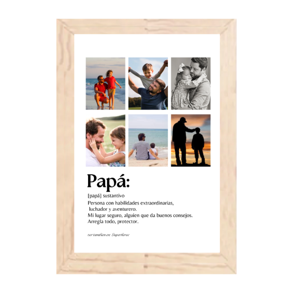 Producto - Dia Del Padre Cuadro con marco varios modelos 20x30cm