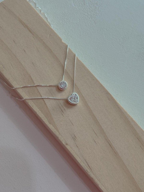 Producto - Collar corazón cubic 40-45cm