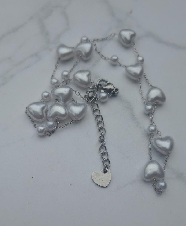 Producto - Collar con Corazones de Perlas - 3