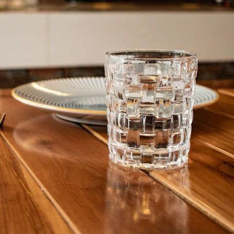 Producto - Vaso vidrio cuadros