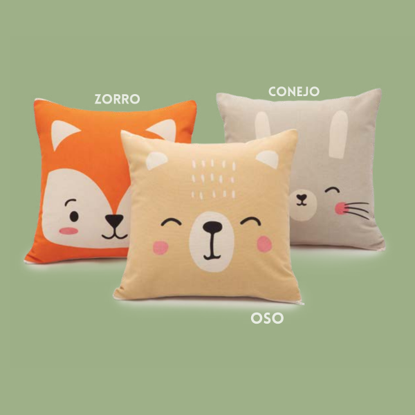 Producto - Funda ANIMALS zorro - conejo - oso