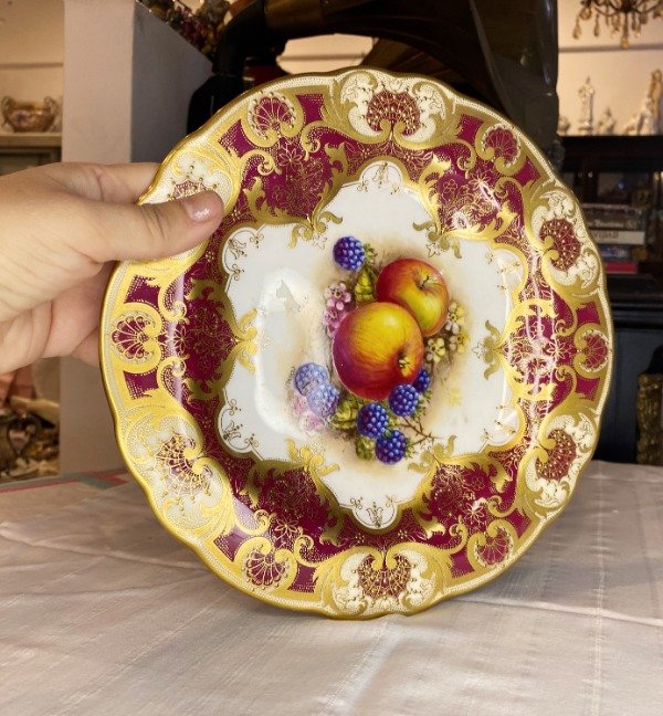Producto - Plato De Porcelana Inglesa Royal Worcester De 1956  P. Bowlin