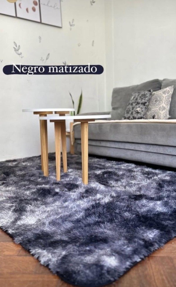 Producto - Alfombra nórdica Negra matizada