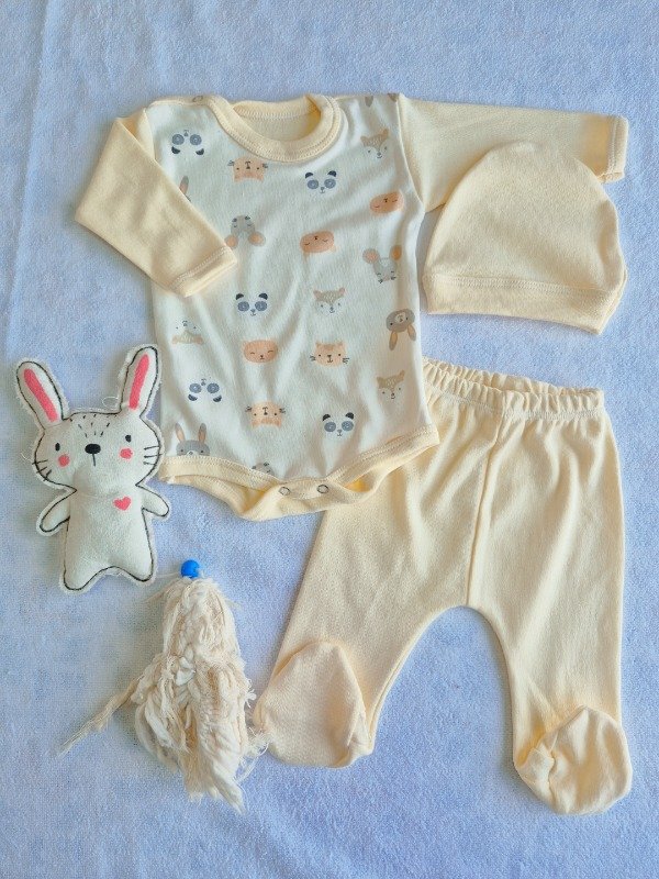 Producto - Set de nacimiento UNISEX osos amarillo