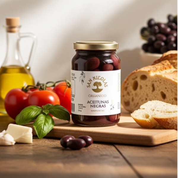 Producto - Aceitunas Negras Organicas Olivares San Nicolas 500 grs