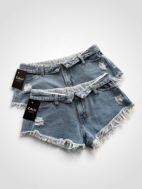 Producto - SHORT DE JEAN DESFLECADO DOB CINT MIKI 0860