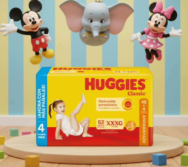 Producto - Huggies Classics XXXG x52 unidades (hasta 25 kg)