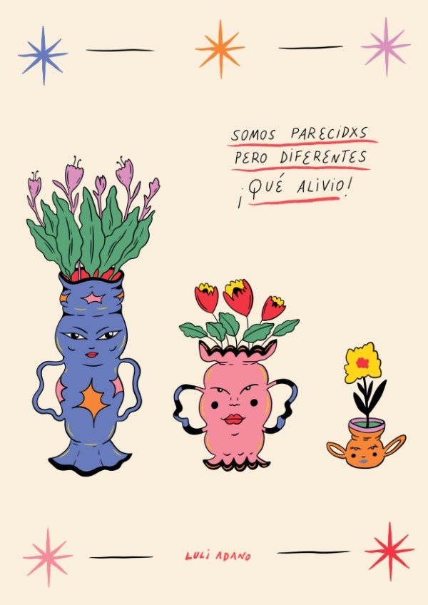 Producto - Postal parecidxs diferentes