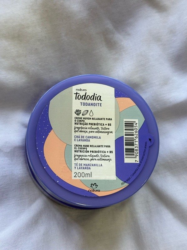 Producto - Natura Tododia Todanoite Crema nube Té de manzanilla y lavanda 200ml