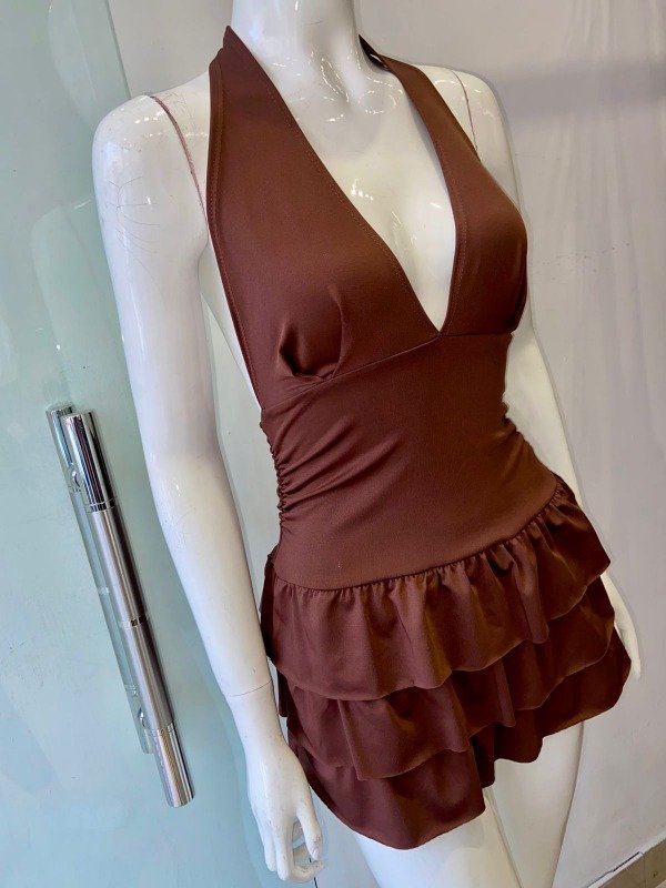 Producto - VESTIDO PECHO FLOR 3 VOLADOS