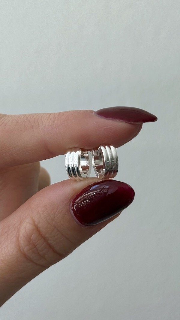 Producto - Argollas cinta ray 1cm ACERO BLANCO - 1
