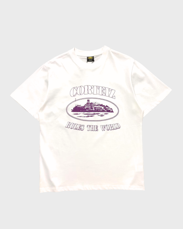 Producto - CORTEIZ ALCATRAZ TEE WHITE AND VIOLET