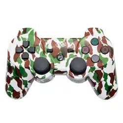 Producto - Generica Play Game Dualshock 3 Camo White Brown Green para PS3