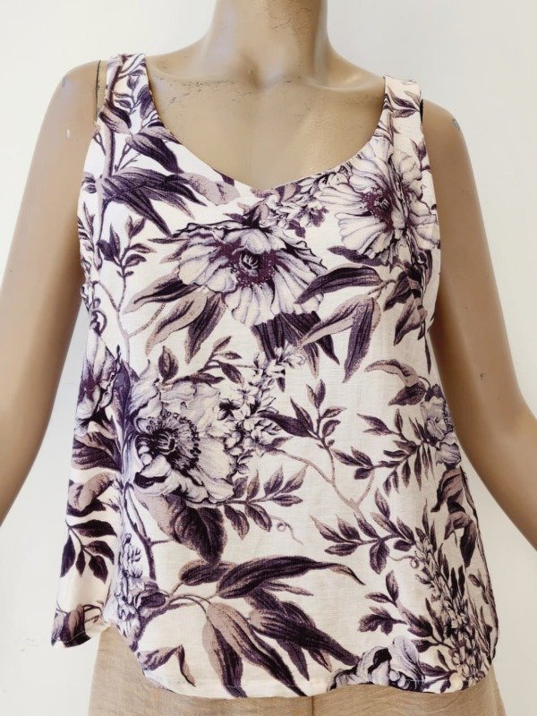 Producto - Musculosa Cuello Reversible Lino Winoma (Art. 5862)