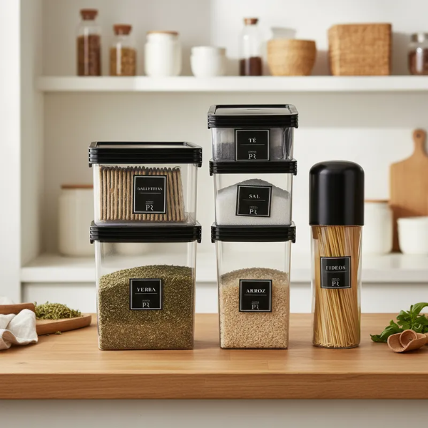 Producto - Contenedor Multiuso Hermético Tarro,400,600,1100,1200,2400