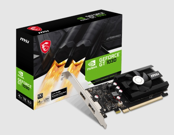 Producto - Placa Pci-E 4gb Nvidia GeForce GT 1030 -ddr4 -64 bits -1x hdmi 2.0b/1x dvi-d