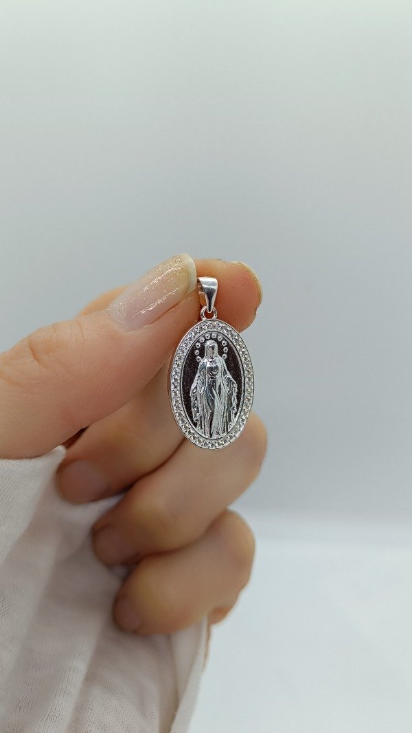 Producto - Dije Medalla Milagrosa (micropavé)