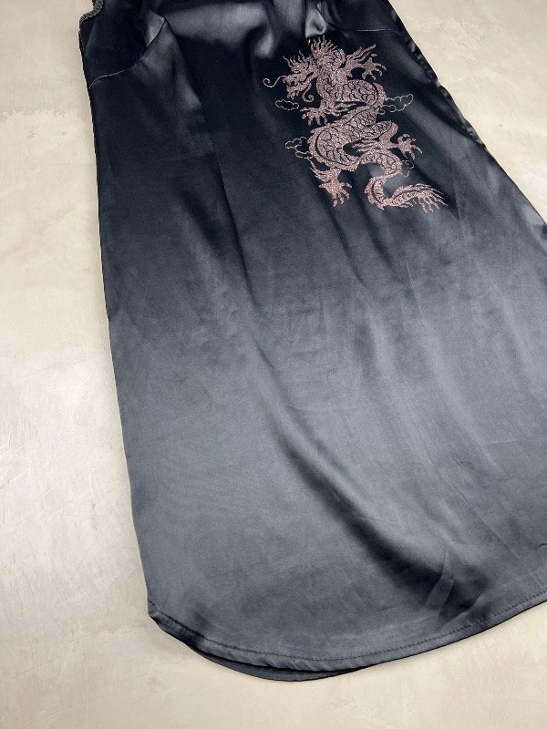 Producto - Black Satin Qipao Dress - 5