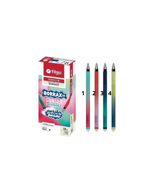 Producto - Lapicera Bolígrafo Roller Borrable FILGO Borrax se Sunset