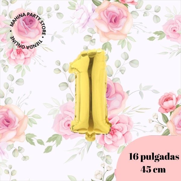 Producto - Globo número 1 dorado 16"