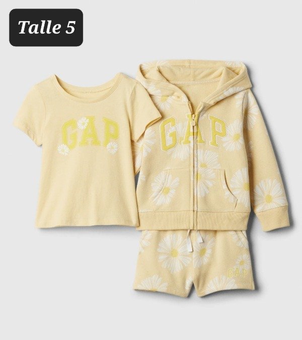 Producto - Conjunto 3 piezas gap  talle 5 margaritas