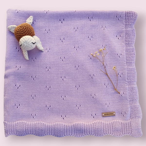 Producto - MANTITA CALADA HILO LILA