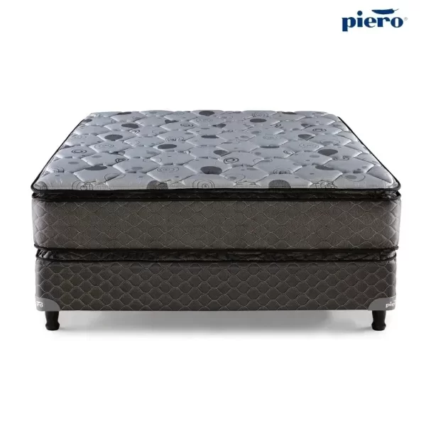 Producto - Sommier y Colchón Piero Regno Doble Pillow Top 190x140 + 2 Almohadas de Regalo - 1