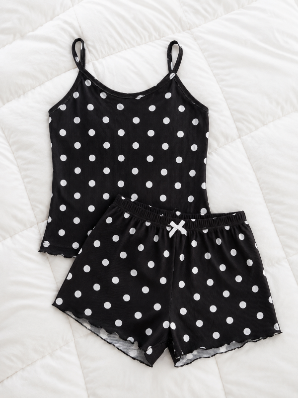 Producto - Pijama lunares negro morley [MUSCU+SHORT]