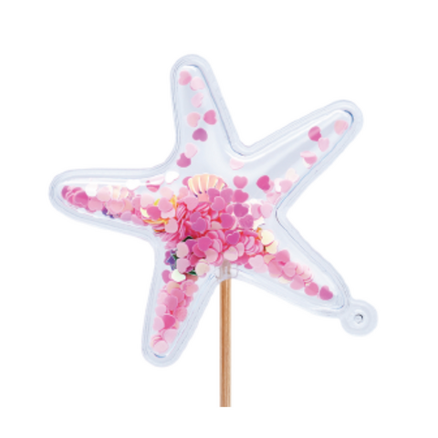 Producto - Topper de torta estrella de mar burbuja con confetti