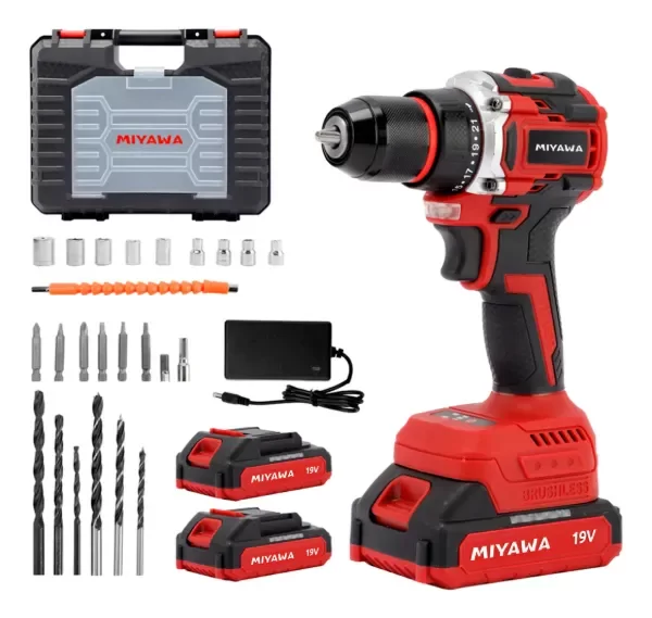 Producto - Taladro Percutor 10 Mm Compacto Miyawa Brushless 19v Cobre