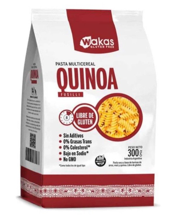 Producto - Wakas FUSILLI MULTICEREAL CON QUINOA 300 grs