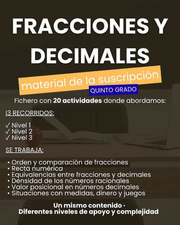 Producto - FRACCIONES Y DECIMALES - QUINTO GRADO