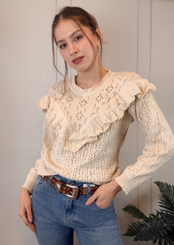 Producto - Sweater tejido volado V