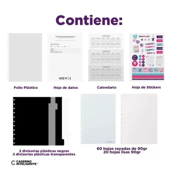 Producto - Kit Cauderno A5 Diseño a Eleccion + Cartuchera + Repuesto 80 hojas - 3