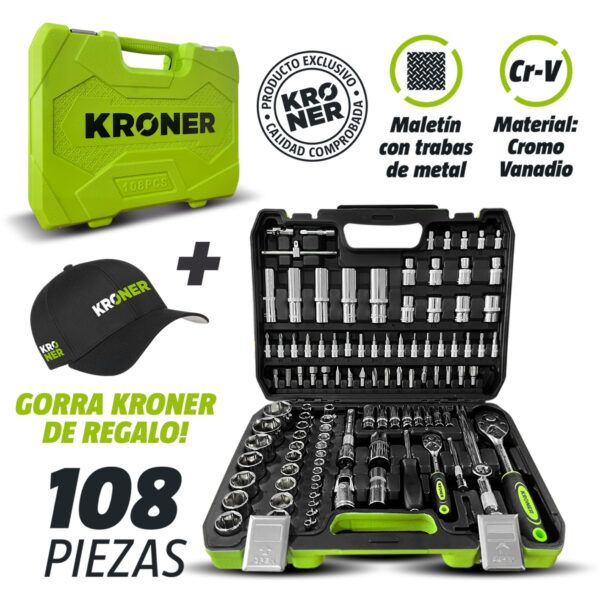 Producto - H12 Juego de Tubos Llaves y Puntas de 108 Piezas