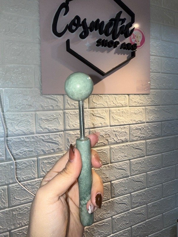 Producto - Masajeador martillo piedra jade corporal bola con resorte