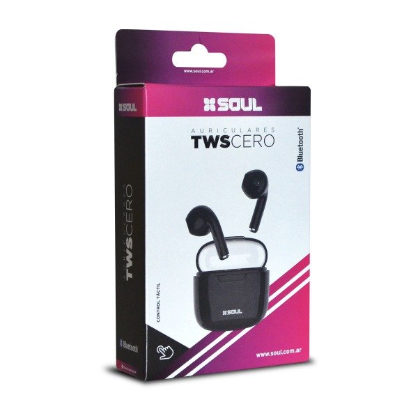 Producto - AURICULARES INALAMBRICOS SOUL TWS200 CERO, COLOR NEGRO