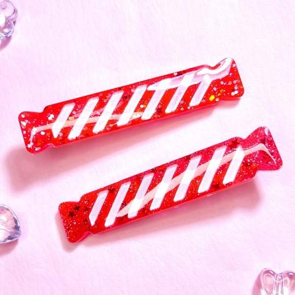 Producto - Hebillas Candy Cane Rojas (Doradas).