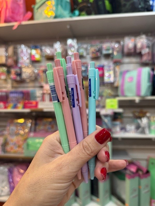 Producto - Bolígrafo Ezco pastel retráctil tinta azul