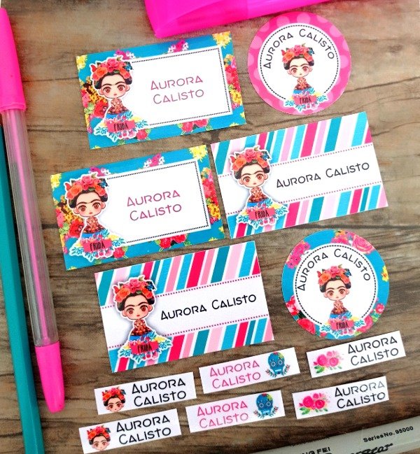 Producto - Etiquetas Escolares: Ropa / Cuadernos / Lápices - Combo 09