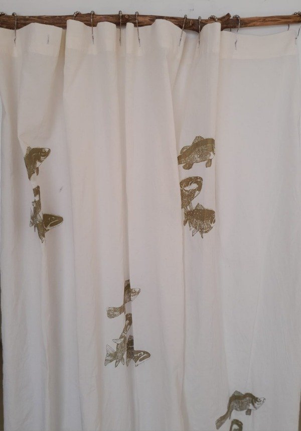 Producto - cortina de baño truchas