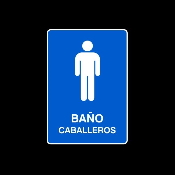 Producto - CARTEL SEÑAL.BAÑO CABALLEROS 11X13