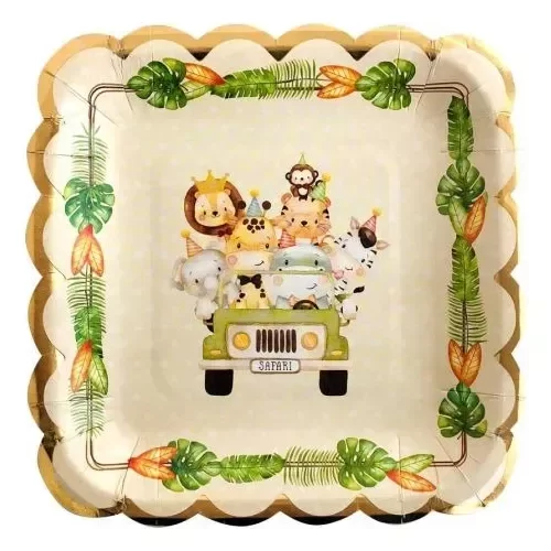 Producto - PLATO DESCARTABLE SAFARI