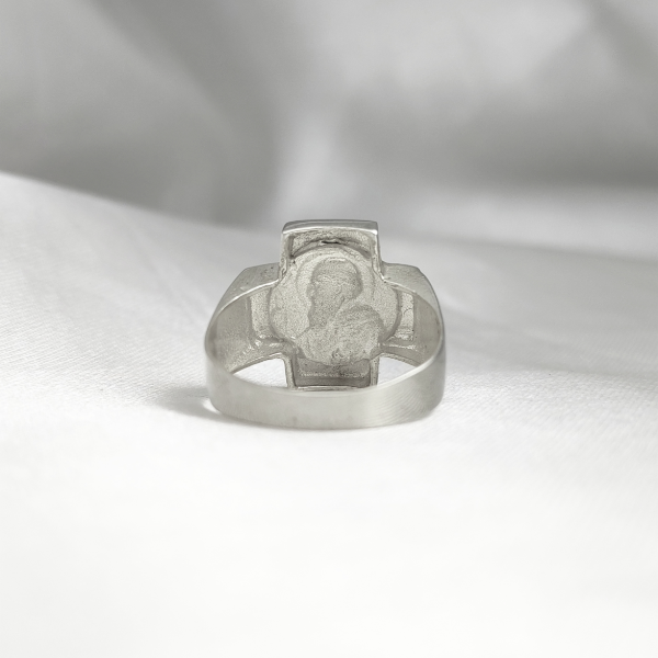 Producto - Anillo Cruz del equilibrio y San Benito Plata y Oro - 1