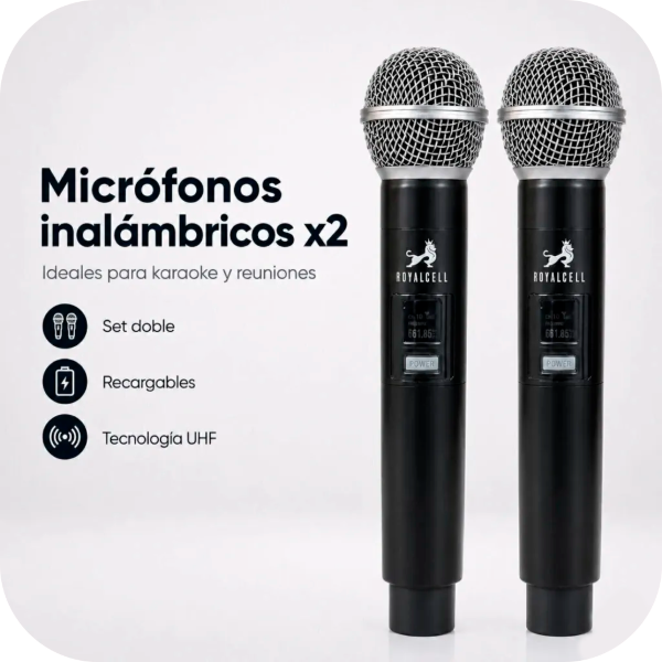Producto - Microfono x2 ROYALCELL RP-901MC inalambrico - 4