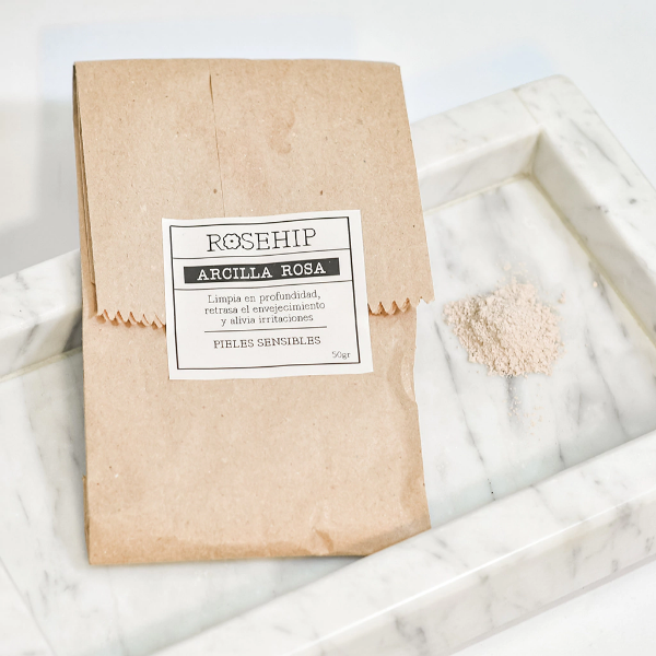 Producto - MASCARILLA DE ARCILLA ROSA - PIEL SENSIBLE - PAQUETE 50GR