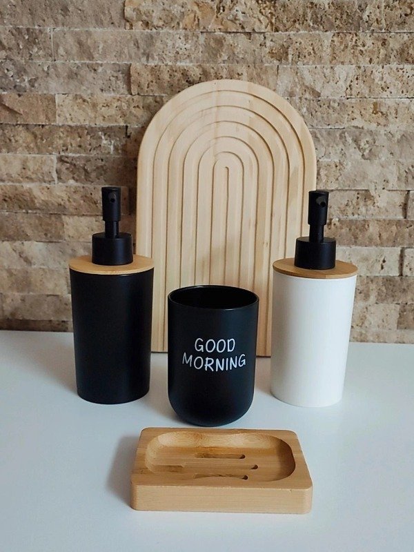Producto - Dispenser de PVC con tapa de bambú