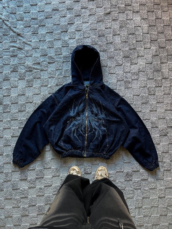 Producto - Zip Denim blue spider