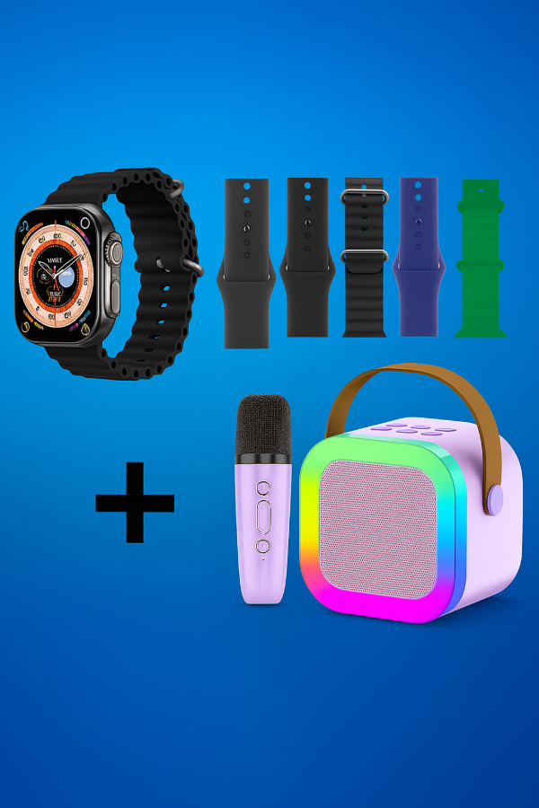 Producto - Kit Parlante K12 + Smartwatch c/4 Mallas ZT-40