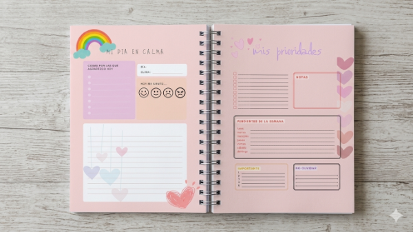 Producto - Diario Íntimo Digital Rosa - Pack PDF Imprimible (A5/A4) para Escritura Creativa - 0